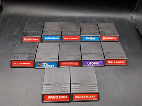 11 INTELLIVISION GAMES - VERY GOOD CONDITION