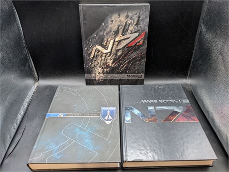 3 MASS EFFECT COLLECTORS EDITION HARCOVER GUIDE BOOKS - EXCELLENT CONDITION