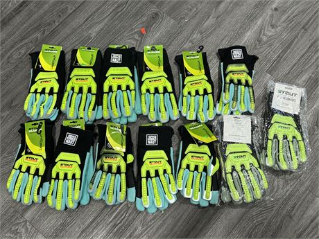 LOT OF NEW STOUT WORK GLOVES - MISC SIZES