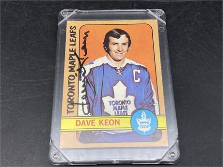 AUTOGRAPHED DAVE KEON CARD