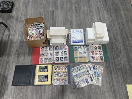 LARGE LOT OF ASSORTED SPORTS CARDS - MOSTLY HOCKEY & BASEBALL