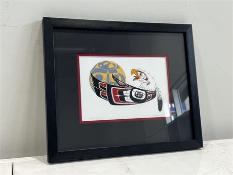FRAMED INDIGENOUS PRINT BY RICHARD SHORTY (12”x14”)