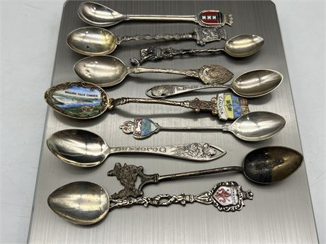 10 MOSTLY STERLING SPOONS