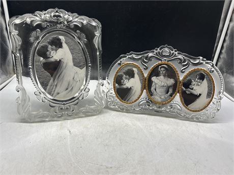 TWO CRYSTAL STYLE PHOTO FRAMES