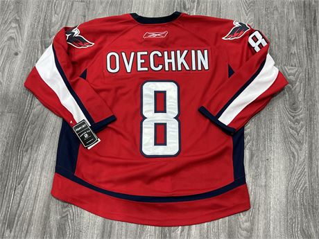 ALEX OVECHKIN WASHINGTON CAPITALS JERSEY NEW WITH TAGS & FIGHT STRAP