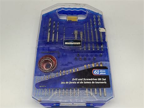 MASTERCRAFT DRILL AND SCREW DRIVER SET OPEN