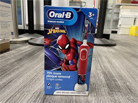 NEW ORAL-B SPIDER-MAN ELECTRIC RECHARGEABLE TOOTHBRUSH