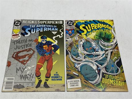2 SUPERMAN COMICS