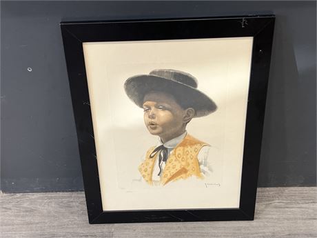SIGNED / NUMBERED PRINT OF BOY (27”x21.5”)