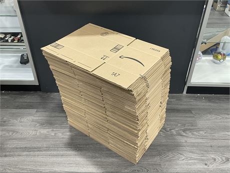 (100) 14.5”x8”x7.5” CARDBOARD SHIPPING BOXES