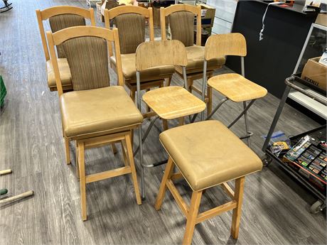 7 HIGH CHAIRS / STOOLS