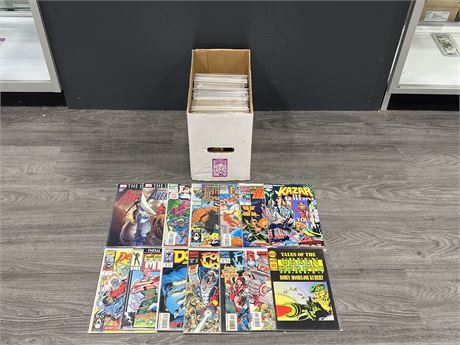 SHORT BOX OF MISC MARVEL, IND & DC COMICS