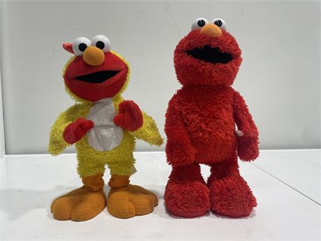 2 TICKLE ME ELMOS - WORKING - 13” TALL