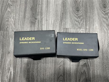 2 NEW LEADER DM-1200 MICROPHONES
