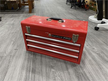 3 DRAWER BYNFORD PRO TOOL BOX W/ CONTENTS
