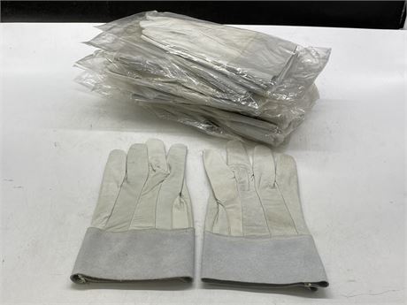 10 NEW PAIRS OF LEATHER WORK GLOVES