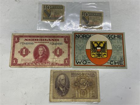 EARLY 1900’S GERMAN ETC. BANK NOTES