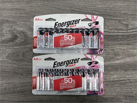 2 NEW PACKS OF ENERGIZER MAX BATTERIES