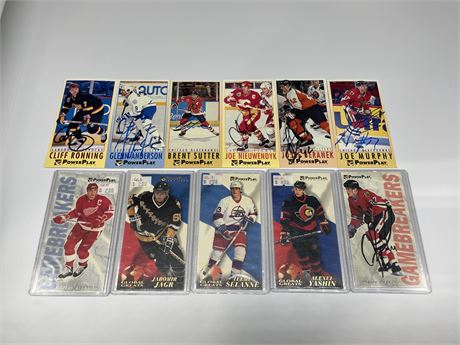 NHL POWER PLAY 93’/94’ LARGE CARDS - 7/11 ARE SIGNED