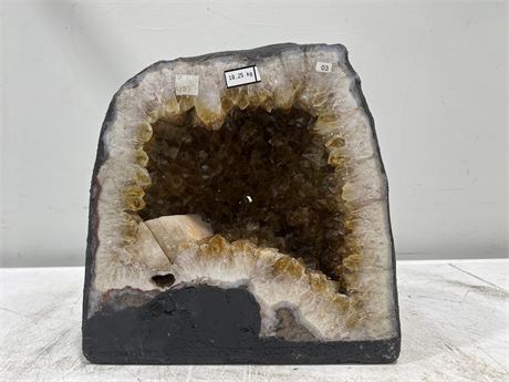 CITRINE CATHEDRAL GEODE - 11” TALL 11” WIDE 7” DEEP