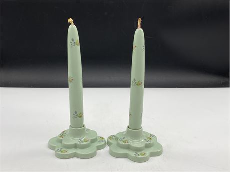 RARE 1950’S WADE ENGLAND CERAMIC OIL FILLED CANDLES (9”)