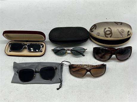 5 PAIRS OF SUNGLASSES INCLUDING OAKLEY & CHANNEL