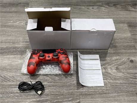 2 NEW 3RD PARTY PS4 CONTROLLERS - BOTH RED CAMO