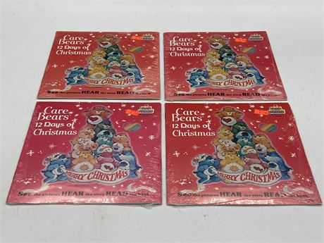 4 SEALED OLD STOCK CARE BEAR 45RPM RECORDS