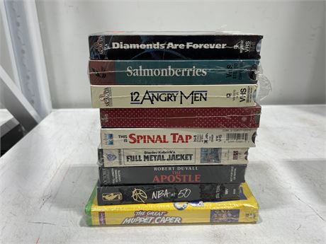 9 SEALED VHS TAPES