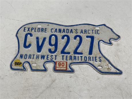NORTHWEST TERRITORIES LICENCE PLATE