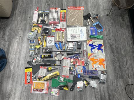LOT OF NEW TOOLS AND HARDWARE