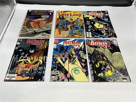 6 DC COMICS INCLUDING BATMAN MINI SERIES (Origin of Robin)