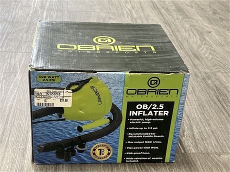 NEW OPEN BOX OBRIEN ELECTRIC INFLATER