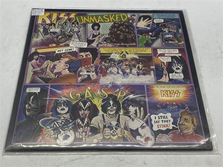 KISS - UNMASKED W/POSTER & INNER SLEEVE - EXCELLENT (E)