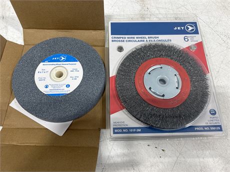 NEW JET GRINDING WHEEL & CRIMPED WIRE WHEEL BRUSH