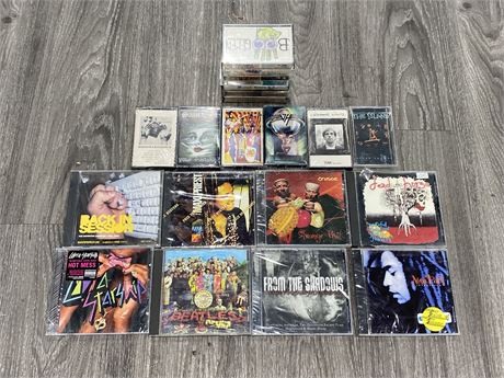 LOT OF CDs & CASSETTES - MOSTLY SEALED