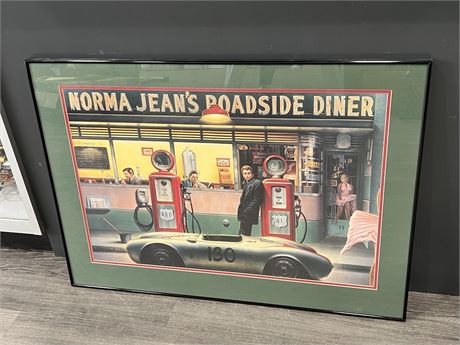 NORMA JEANS ROADSIDE DINER FRAMED (34”x24”)