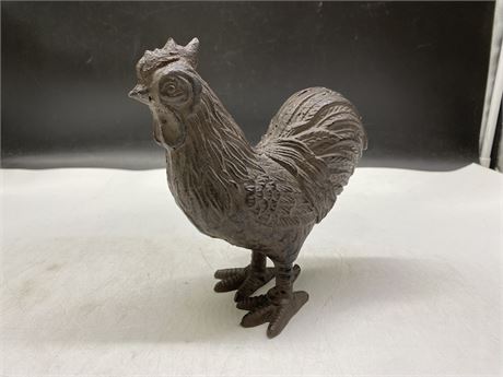 HEAVY CHINESE CAST IRON ROOSTER - 8” TALL