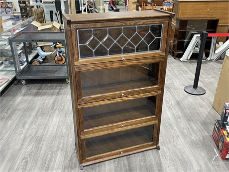 LARGE 4 TIER BARRISTER BOOKCASE (36”X14”X59”)