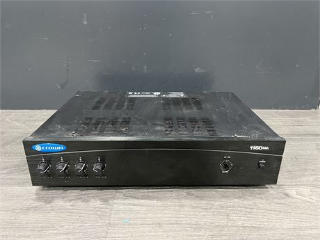 CROWN 1160MA AMPLIFIER - NO CORDS / MISSING ONE DIAL