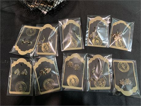 BOX OF “NEW” ABORIGINAL EARRINGS IN ASSORTED STYLES