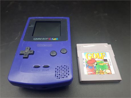 GAMEBOY COLOR CONSOLE W/ GOLF GAME - VERY GOOD CONDITION