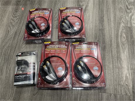 LOT OF 4 MONSTER HDMI CABLES NEW IN PACKAGES