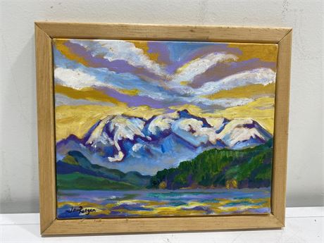 HARRISON LAKE PAINTING BY WELL KNOWN VANCOUVER ISLAND ARTIST JAN ROSGEN