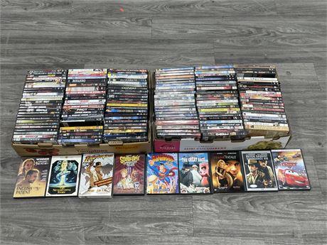 2 LARGE FLATS OF MISC DVD’S