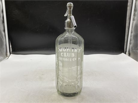VINTAGE COUNTRY CLUB SELTZER BOTTLE