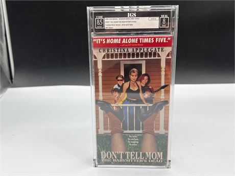 IGS GRADE 8.5 SEALED VHS - DON’T TELL MOM THE BABYSITTERS DEAD
