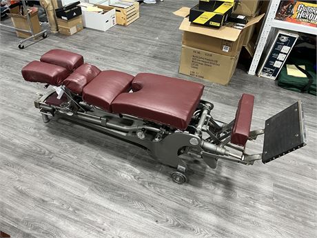 VINTAGE CHIROPRACTOR TABLE (87” long)