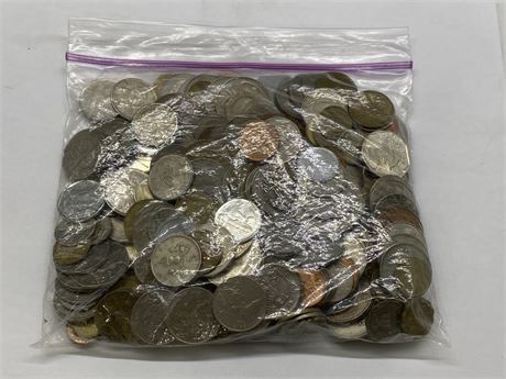 3LB BAG OF FOREIGN COINS