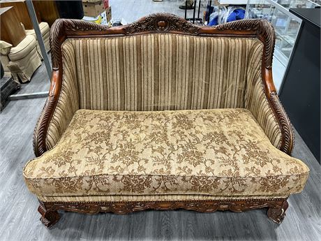 19TH CENTURY STYLE COUCH (38”x64”x44” Tall)